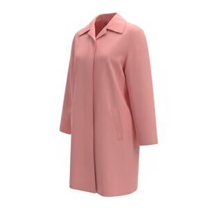 Pink Raincoat Lightweight Classic Trench Jacket Comfortable Waterproof Travel LG